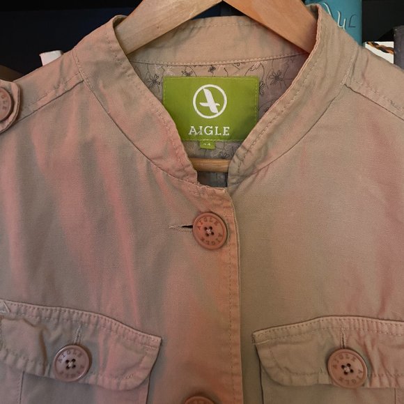 AIGLE linen & cotton jacket, size 44 - Picture 3 of 10